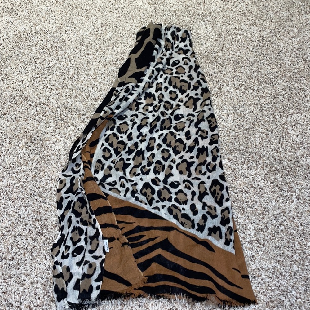 Yarnz Cashmere and silk animal print scarf. Fun and perfect addition for fall!